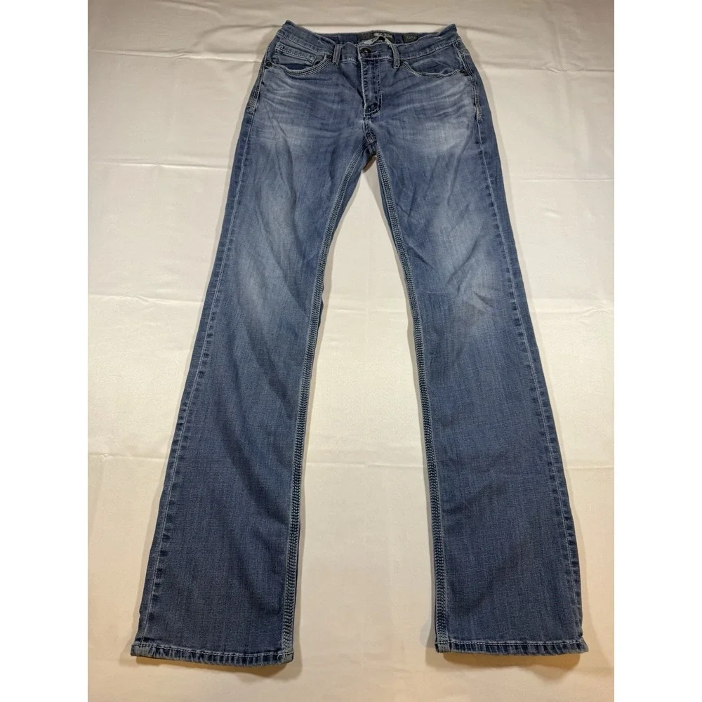 BKE Jake Jeans Mens 32XL Bootcut Denim Buckle Distressed Stretch